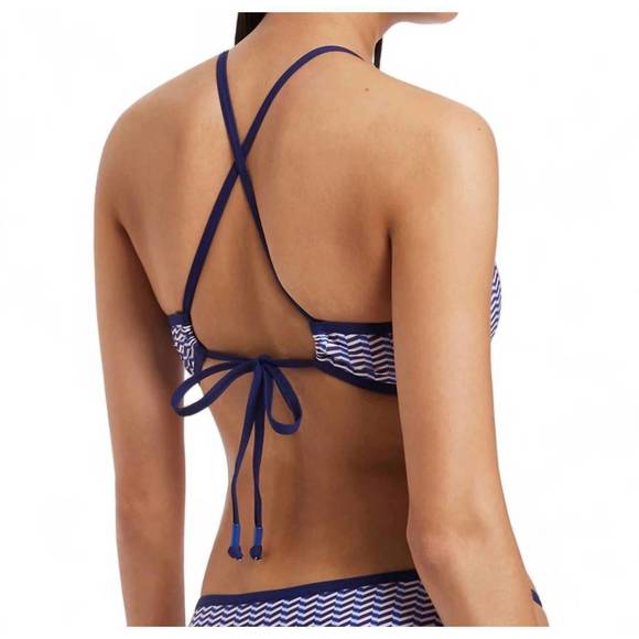 NEW JETS amoudi soft triangle bikini top in sapphire - Picture 3 of 4